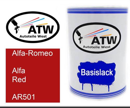 Alfa-Romeo, Alfa Red, AR501: 500ml Lackdose, von ATW Autoteile West.